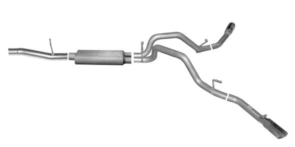 Gibson 15-18 Chevrolet Silverado 1500 LS 5.3L 3in/2.25in Cat-Back Dual Extreme Exhaust - Aluminized 5658