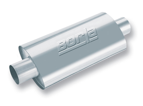 Borla XR-1 Racing Sportsman 2 1/2 inch Outlet / 2 1/2 inch Inlet 16in Case Oval Muffler 40942