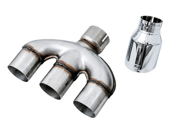 AWE Tuning 2016+ Honda Civic Si Touring Edition Exhaust w/Front Pipe & Triple Chrome Silver Tips 3015-52012
