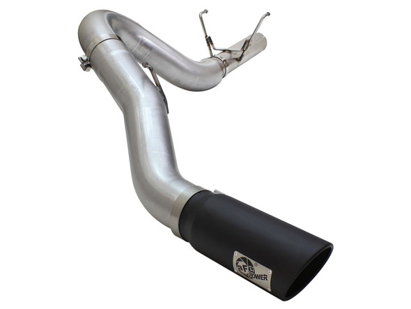 aFe MACHForce XP Exhaust Large Bore 5in DPF-Back Alu. 13-15 Dodge Trucks L6-6.7L (td) *Black Tip 49-02051-1B