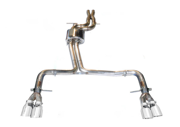 AWE Tuning Audi B8.5 S4 3.0T Track Edition Exhaust - Chrome Silver Tips (102mm) 3020-42026
