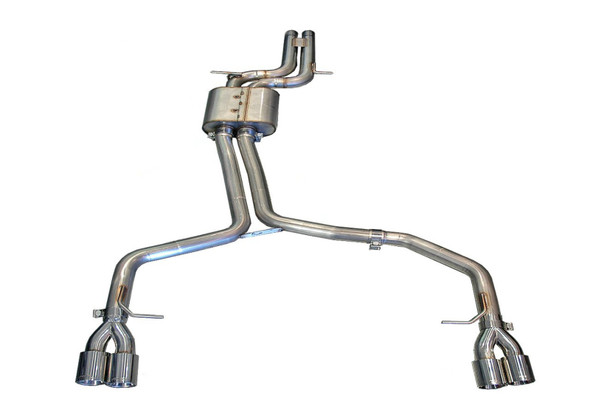 AWE Tuning Audi B8 / B8.5 S4 3.0T Track Edition Exhaust - Chrome Silver Tips (90mm) 3020-42020