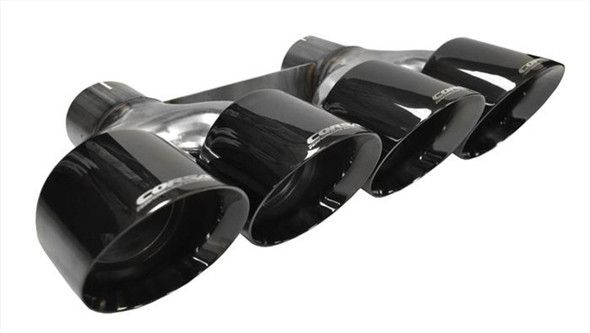 Corsa 2014-2020 Chevrolet Corvette 6.2L V8 Quad 45in Polished Black Pro-Series Tip Kit 14062BLK