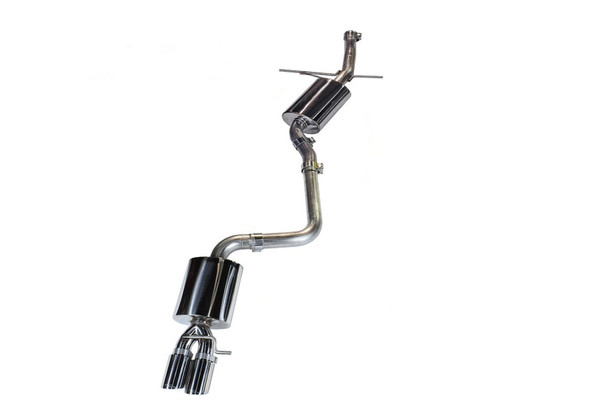 AWE Tuning Audi B8 A5 2.0T Touring Edition Single Outlet Exhaust - Polished Silver Tips 3015-22012