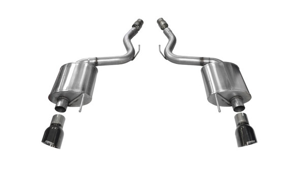 Corsa 2015-2017 Ford Mustang GT 5.0 3in Axle Back Exhaust Black Dual Tips (Touring) 14329BLK
