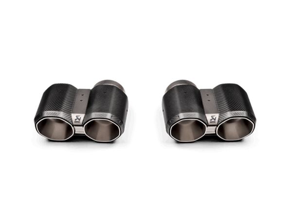 Akrapovic 2021+ BMW G87 M2, G80 M3 &amp; G82 M4 Octagonal Carbon Design Tail Pipe Set TP-CT/69