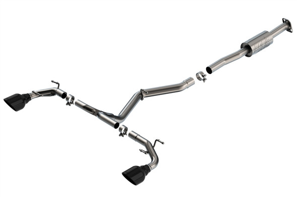 Borla 22-23 Subaru BRZ/Toyota GR86 2.4L RWD AT/MT ATAK Catback Exhaust - Black Chrome Tips 140910BC