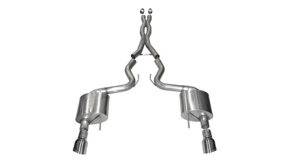 Corsa 2015-2017 Ford Mustang GT 5.0 3in Cat Back Exhaust Polish Dual 4.5in Tip (Xtreme) 14328