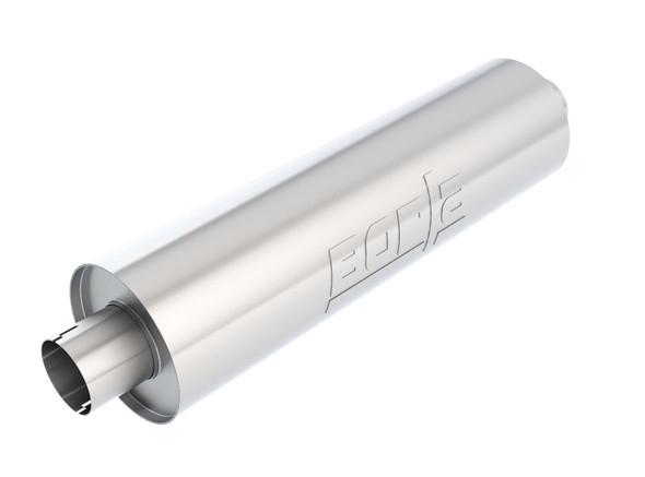Borla Heavy Duty (Truck) Muffler - 3in Center-Center 24in x 6.75in Round (Notched) 400500