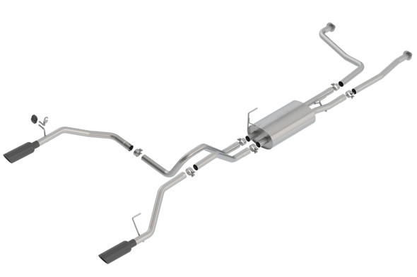 Borla 16-19 Nissan Titan 5.6L V8 2WD/4WD S-Type Catback Exhaust - Black Chrome Tips 140796BC