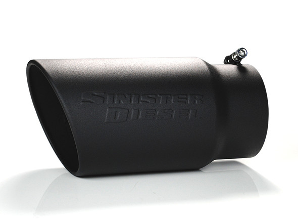 Sinister Diesel Universal Black Ceramic Coated Stainless Steel Exhaust Tip (5in to 6in) SD-5-6-BLK