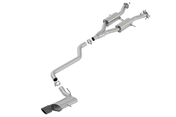 Borla 14-18 Jeep Grand Cherokee 3.6L V6 AWD AT 4DR 2.50in S-TYPE Cat-Back Exhaust Black Chrome Tip 140748BC
