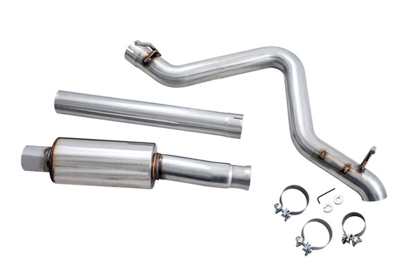 AWE Tuning 20-21 Jeep Gladiator JT 3.6L Tread Edition Cat-Back Single Side Exhaust - Diamond Blk Ti 3015-23103