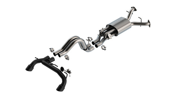 Borla 22-24 Ford Bronco Raptor V6 Turbo AT 2WD / 4WD ATAK Catback Exhaust w/ 4in Black Coated Tips 140934CB