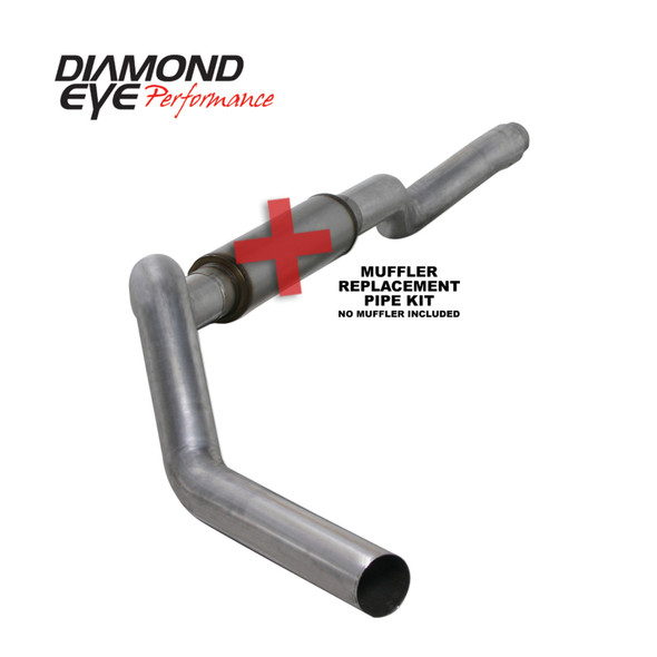 Diamond Eye KIT 5in CB MFLR RPLCMENT PIPE SGL AL: 2006-2007.5 CHEVY 6.6L 2500/3500 K5126A-RP