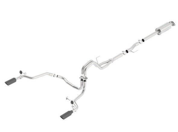 Borla 15-16 Ford F150 3.5L EcoBoost Ext. Cab Black Chrome CB Exht ATAK Single Split Rear Exit 140616BC