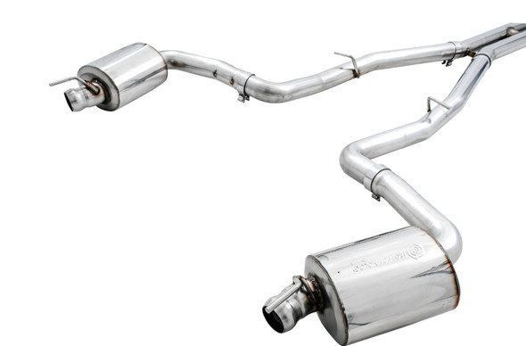 AWE Tuning 2015+ Dodge Challenger 6.4L/6.2L Non-Resonated Touring Edition Exhaust - Use Stock Tips 3020-11028