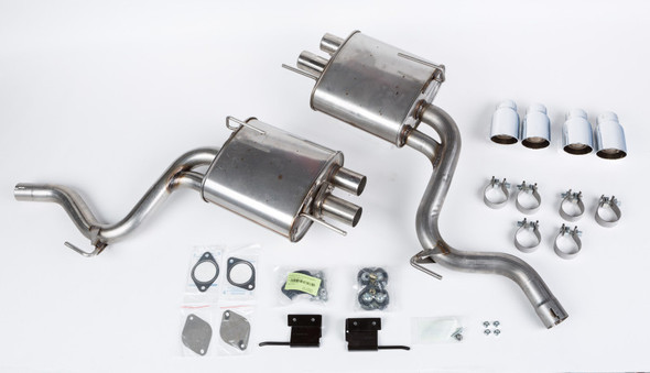 Roush 2015-2017 Ford Mustang 5.0L V8 Quad Tip Active-Ready Exhaust Kit (Requires 421926) 421921