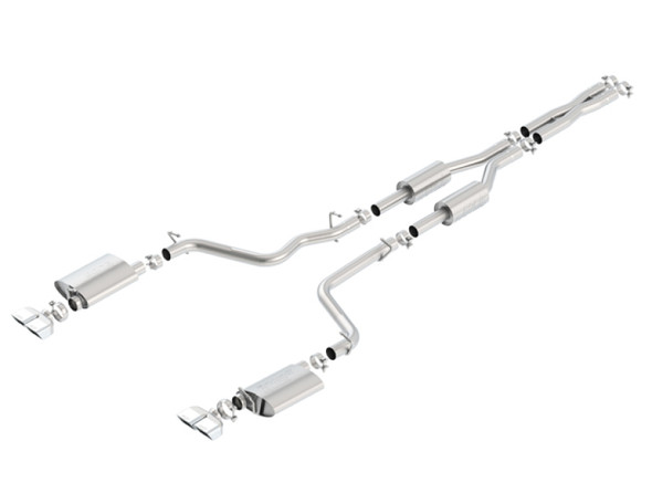 Borla 09-14 Dodge Challenger R/T 5.7L RWD 2Dr. Dual Rctgl. Angle S-Type CB Exhaust - Rear Split Exit 140707