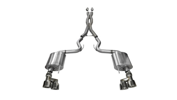 Corsa 2015-2017 Ford Mustang GT 5.0 3in Cat Back Exhaust Polish Quad Tips (Sport) 14337