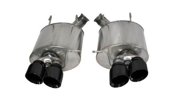 Corsa 2013-2014 Ford Mustang Shelby GT500 5.8L V8 Black Sport Axle-Back Exhaust 14321BLK