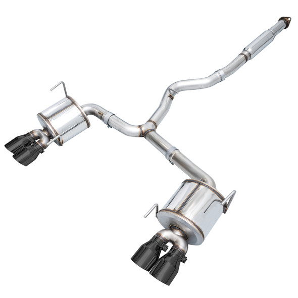 AWE Tuning Subaru STI VA / WRX GV / STI GV Sedan Touring Edition Exhaust - Diamond Black Tip (102mm) 3015-43108
