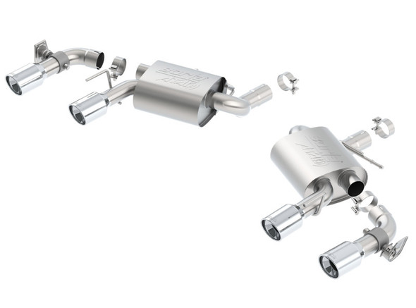 Borla 16 Chevy Camaro SS 6.2L w/ Dual NPP Atak Quad RD RL Tips Dual Exit Rear Section Exhaust 11925