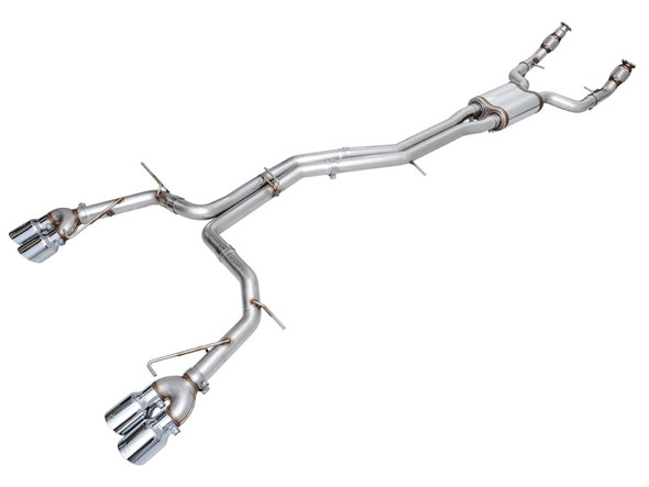 AWE Tuning 19-23 Audi C8 S6/S7 2.9T V6 AWD Track Edition Exhaust - Chrome Silver Tips 3020-42101