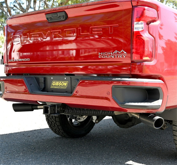 Gibson 20-21 Chevy Silverado 2500HD 6.6L 2.5in Cat-Back Dual Extreme Exhaust - Black Elite 65714B