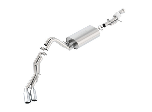 Borla Touring Cat Back 15-16 GMC Denali 6.2L V8 2.75in, 2.25in Dual Same Side Exit 4in Tips Exhaust 140559
