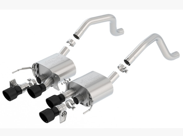 Borla 2015+ Chevy Corvette C7 Z06 6.2L Axle Back ATAK Exhaust Black Quad Tips w/o AFM w/ NPP 11903CB