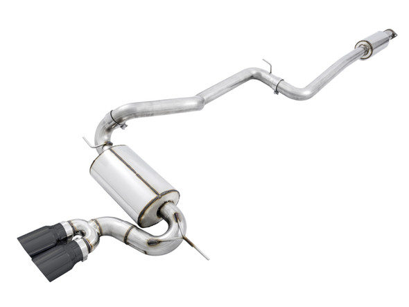 AWE Tuning Ford Focus ST Touring Edition Cat-back Exhaust - Resonated - Diamond Black Tips 3020-33040