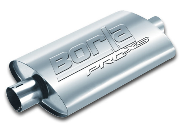 Borla Universal Pro-XS Muffler Oval 2.25in Inlet/Outlet Notched Muffler 400495