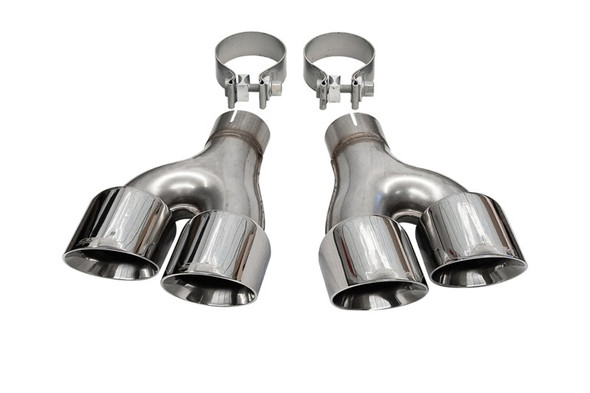 Corsa 2011-2021 Jeep Grand Cherokee Twin 2.5in Inlet / 4in Outlet Polished Pro-Series Tip Kit 14068