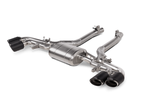 Akrapovic 2020-23 BMW X5M (F95)/X6M (F96) Slip-On Line (Titanium) w/Carbon Fiber Titanium Tips S-BM/T/16H