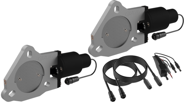 QTP 3in Bolt-On QTEC Dual Electric Cutout Valves - Pair QTEC60