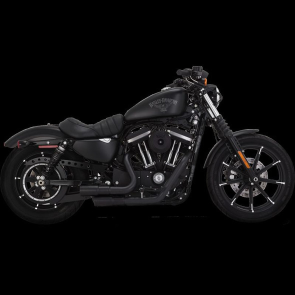 Vance & Hines HD Sportster 04-22 Mini Grenades Black PCX Full System Exhaust 46374