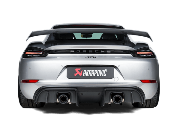 Akrapovic 2020+ Porsche Cayman GT4 (718) Slip-On Race Line (Titanium) (Req Tips / Option 2) S-PO/TI/18/1
