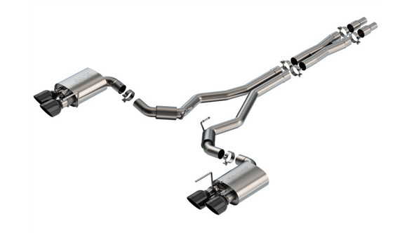Borla 2024 Ford Mustang Dark Horse 5.0L V8 w/Active Exhaust S-Type Cat-Back Exhaust System - BC Tips 140964BC