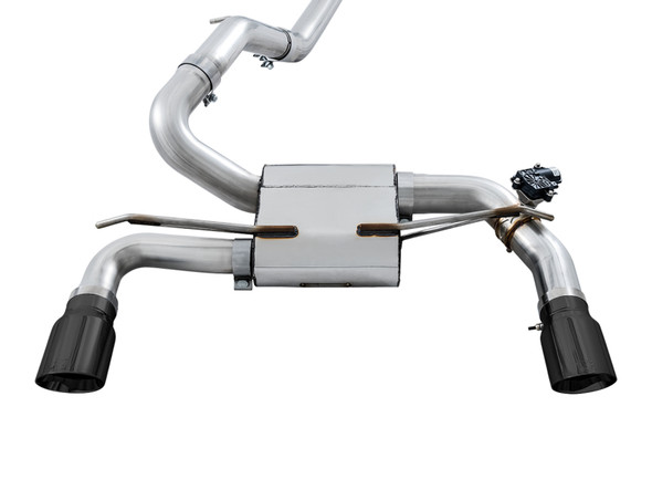 AWE Tuning Ford Focus RS SwitchPath Cat-back Exhaust - Diamond Black Tips 3025-33024
