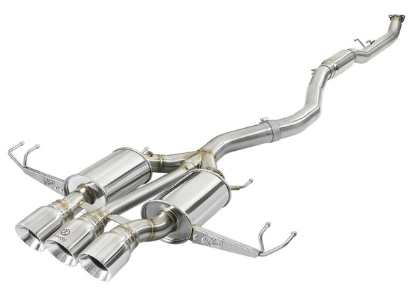 aFe Takeda 3in 304 SS Cat-Back Exhaust w/ Tri-Polished Tips 17-18 Honda Civic Type R L4 2.0L (t) 49-36623-P