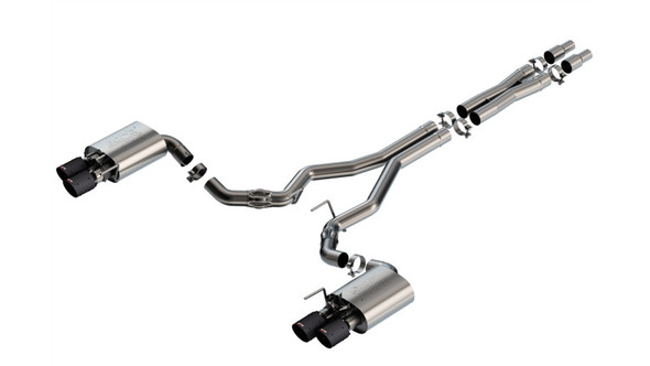Borla 2024 Ford Mustang GT 5.0L V8 w/ Active Exhaust ATAK Cat-Back Exhaust System - Carbon Fiber 140963CFBA