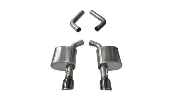 Corsa 2017-2020 Dodge Charger 6.4L/17-19 Dodge Charger 5.7L Black Sport AxleBack Exhaust w/4.5inTips 21019BLK