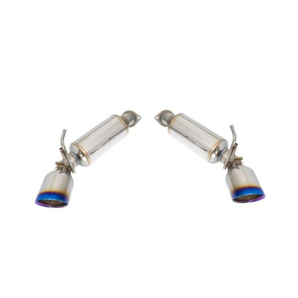 Remark 09-19 Nissan 370z Axle Back Exhaust w/Burnt Stainless Double Wall Tip RO-TT34-D