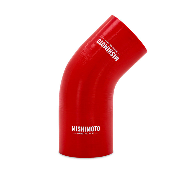 Mishimoto Silicone Reducer Coupler 45 Degree 2.25in to 2.5in - Red MMCP-R45-22525RD