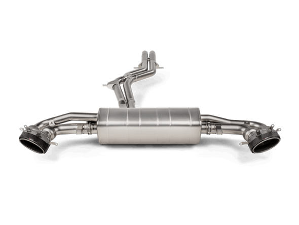 Akrapovic 2020+ Audi RS Q8 (M4) Evolution Line Cat Back (Titanium) w/Carbon Fiber/Titanium Tips S-AU/TI/20H