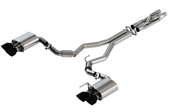 Borla 2020 Ford GT500 5.2L AT 3in ATAK CatBack Exhaust w/ Black Chrome Tips 140837BC
