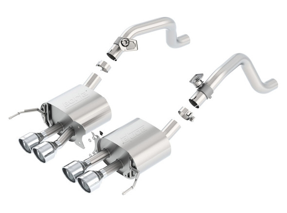 Borla 14-15 Chevy Corvette C7 w/ AFM w/o NPP S Type Rear Section Exhaust Quad Rd RL Tips 11877