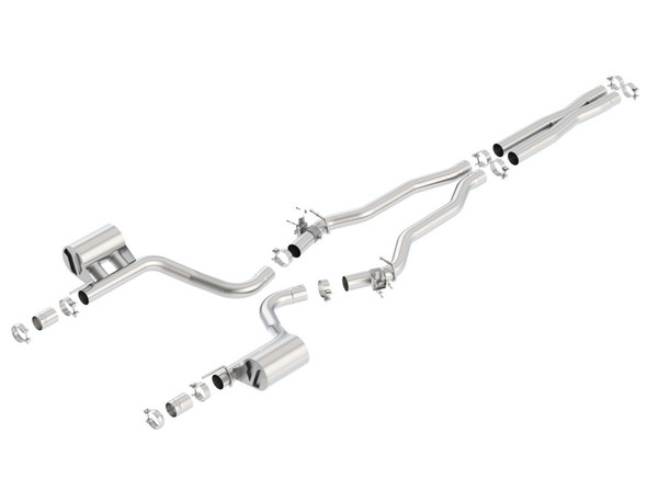 Borla 2015 Dodge Charger Hellcat 6.2L V8 ATAK Catback Exhaust w/ Valves No Tips Factory Valance 140667