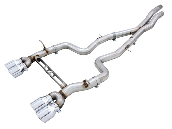 AWE Tuning BMW F8X M3/M4 Track Edition Catback Exhaust - Chrome Silver Tips 3020-42082